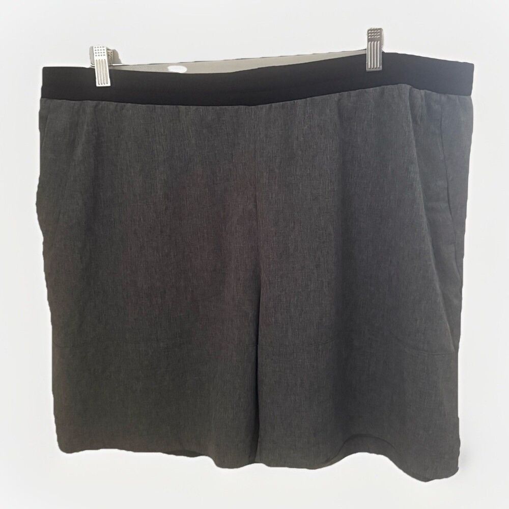FLX Shorts Mens XXL Athletic Gray Black Plain Solid Color Unlined Breathable Gym